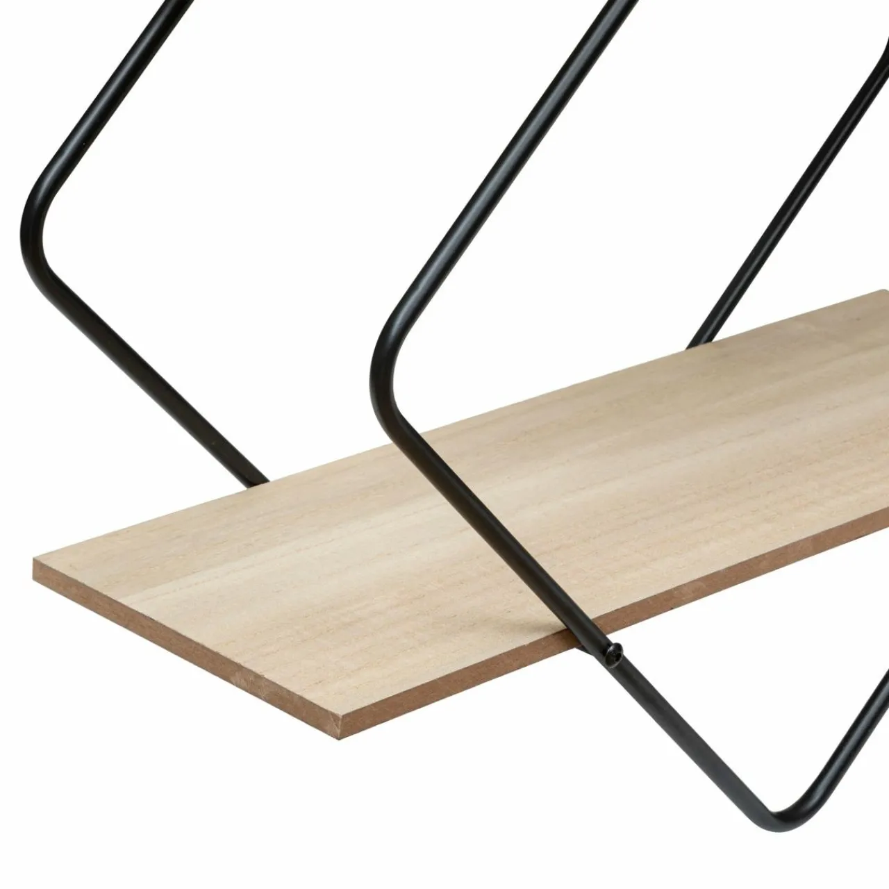 Étagère Murale|ATMOSPHERA Etagère murale 2 niveaux (H48 cm) Nena Noir