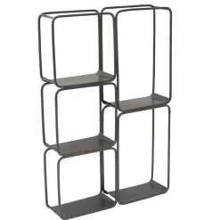 Étagère Murale|EMINZA Etagère murale en métal 5 niveaux (H 77cm) Rétro Gris Anthracite