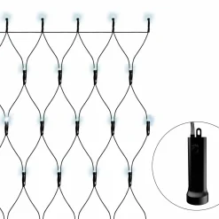 Guirlande Lumineuse|KAEMINGK Filet lumineux à piles 1,80 m 192 LED Durawise Blanc froid