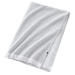 Linge De Bain|Fouta|L'effet papillon Fouta coton et éponge (95 x 180 cm) Naël galet Gris