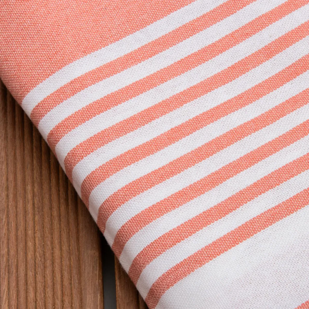 Linge De Bain|Fouta| Fouta coton recyclé (200 x 200 cm) Summer Corail Orange