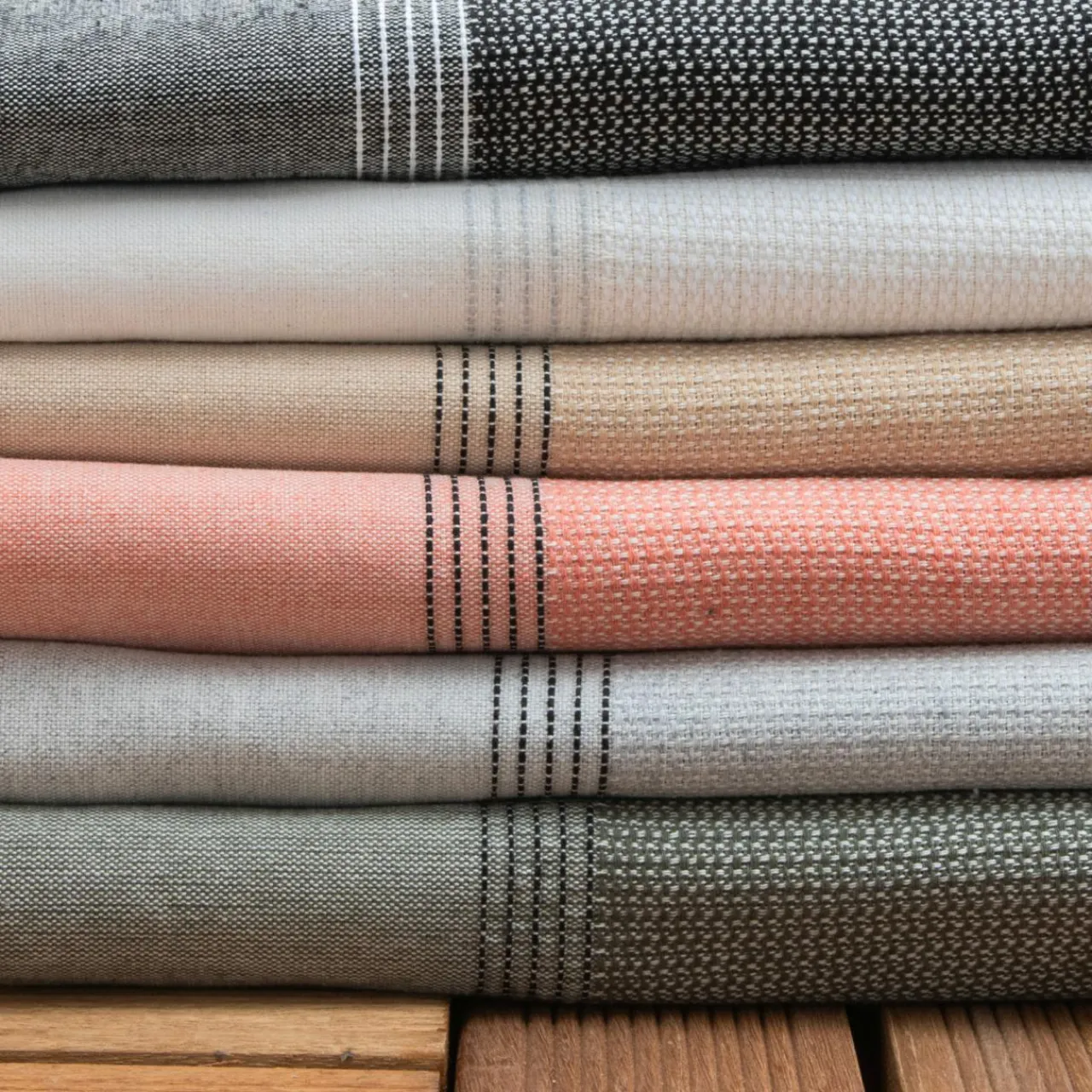 Linge De Bain|Fouta| Fouta coton recyclé (100 x 200 cm) Beach e Gris