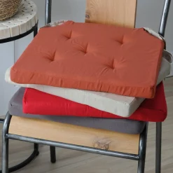 Galette De Chaise|LOVELY CASA Galette de chaise carrée scratch (38 x 38 cm) Duo e Noir