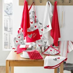 Accessoire Cuisine|douceur d'intu017drieur Gant de cuisine (24.5 x 14.5 cm) Suzette Rouge