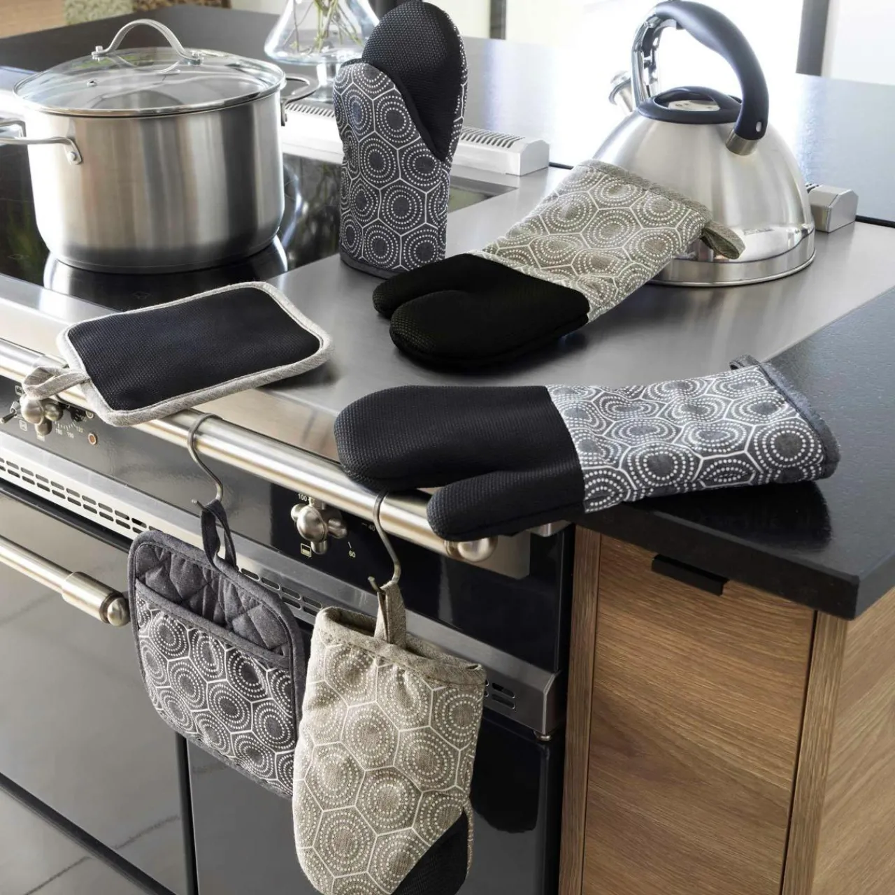 Accessoire Cuisine|douceur d'intu017drieur Gant de cuisine coton (24.5 x 14.5 cm) Alveis Beige