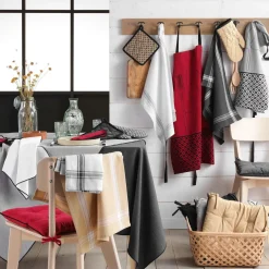 Accessoire Cuisine|DOUCEUR D'INTERIEUR Gant et manique coton recyclé Cuisiline Beige