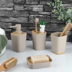 Accessoire Salle De Bain|TENDANCE Gobelet Evy Beige