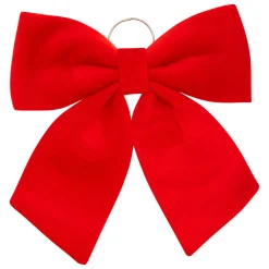 Personnage, Objet Grand Format|Décoration De Sapin|JJA Grand nœud de Noël (H35 cm) Pimlico velours Rouge