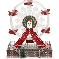 Village De Noël Lumineux|JJA Grande roue musicale et animée (H28 cm) Christmas Multicolore