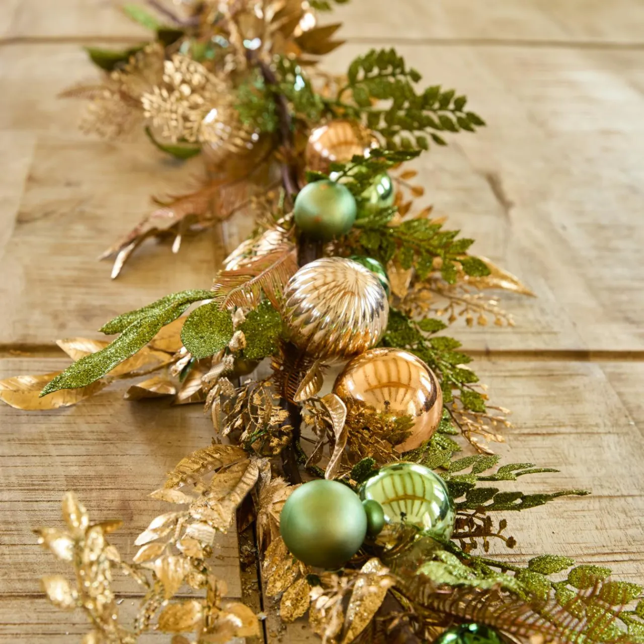 Guirlande De Sapin|KAEMINGK Guirlande déco (150 cm) Majesty et doré Vert