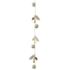 Guirlande De Sapin|KAEMINGK Guirlande déco en métal (120 cm) Clochettes et houx Beige