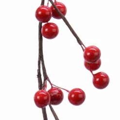 Guirlande En Sapin Artificiel|KAEMINGK Guirlande de Baie laquée (130 cm) Célénia Rouge