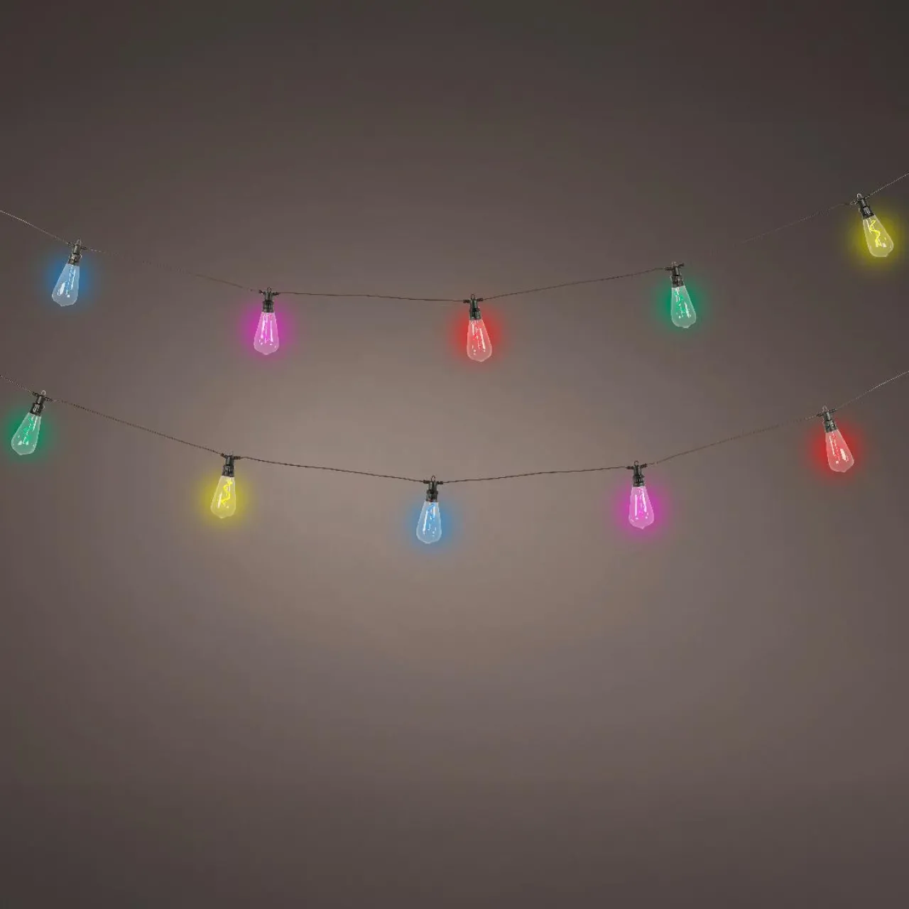 Luminaire Jardin|Eclairage Extérieur|KAEMINGK Guirlande de jardin connectable 10 LED (4,5 m) Garden party Multicolore