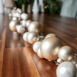 Guirlande Déco|Guirlande De Sapin|KAEMINGK Guirlande de Noël (180 cm) Boules de Noël Perle
