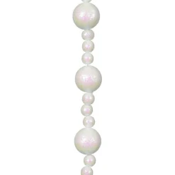 Guirlande De Sapin|KAEMINGK Guirlande de perles en mousse (180 cm) Noël pailleté Blanc