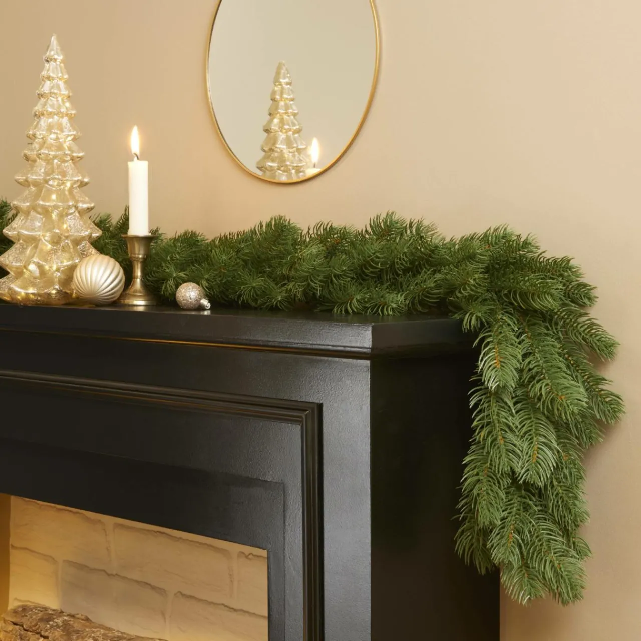 Sapin Grande Taille|Guirlande En Sapin Artificiel|EMINZA Guirlande de sapin (180 cm - D25) Utah Luxe Vert sapin Sapin vert