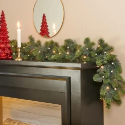 Guirlande En Sapin Artificiel|EMINZA Guirlande de sapin lumineuse 35 LED (180 cm) Winnipeg Vert et Blanc chaud Sapin vert lumineux