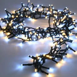 Guirlande Lumineuse|KAEMINGK Guirlande lumineuse 11 m 500 LED câble vert Luxe Bicolore Blanc chaud et froid Bicolore Blanc chaud / Chaud doré - câble vert