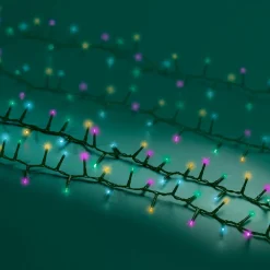 Guirlande Lumineuse|KAEMINGK Guirlande lumineuse 11 m 500 LED câble vert Luxe Multicolore pastel Multicolore Pastel Câble Vert