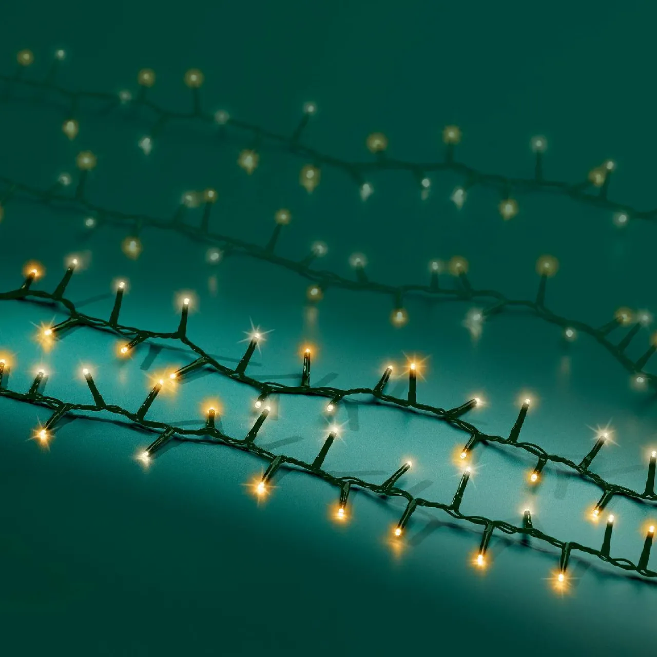 Guirlande Lumineuse|KAEMINGK Guirlande lumineuse 11 m 500 LED câble vert Luxe Blanc chaud et chaud doré Bicolore Blanc chaud / Chaud doré - câble vert