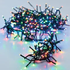 Guirlande Lumineuse|KOOPMAN Guirlande lumineuse 14,60 m 2016 LED câble noir Boa Multicolore Multicolore - câble noir