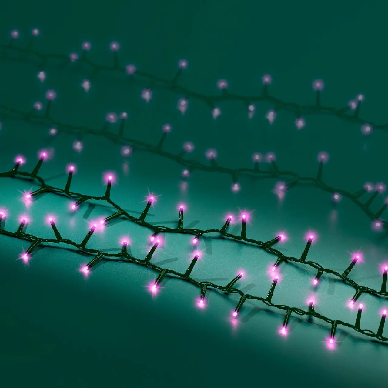 Guirlande Lumineuse|KAEMINGK Guirlande lumineuse 11 m 500 LED câble vert Luxe Rose Rose - câble vert