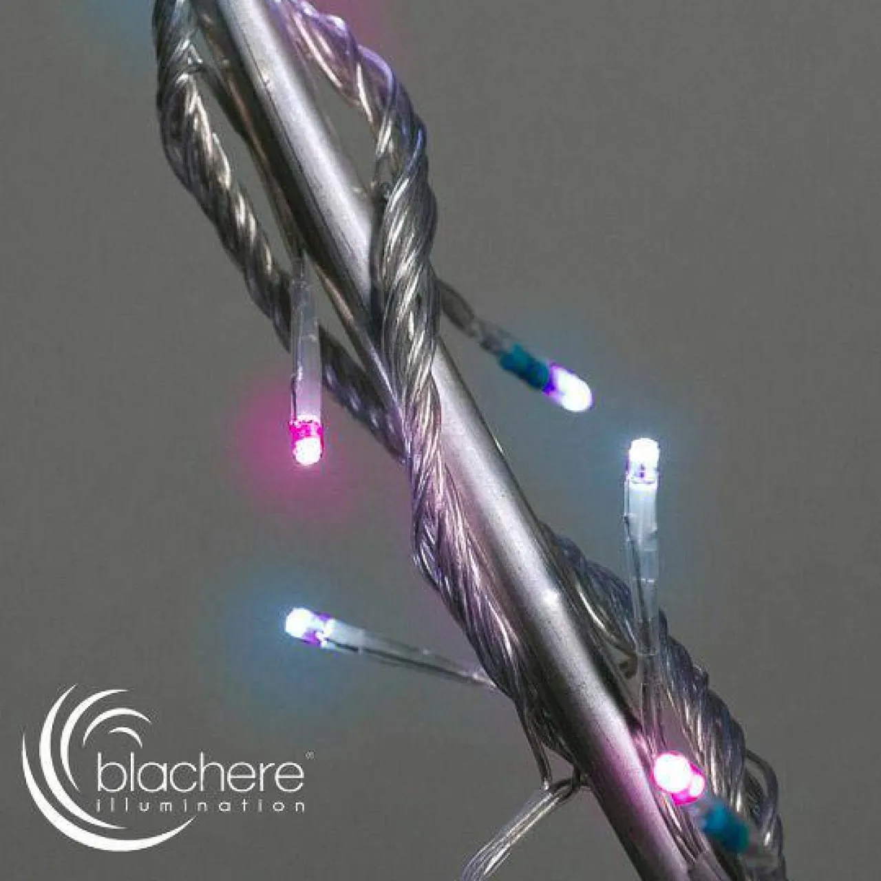 Guirlande Lumineuse|BLACHERE Guirlande lumineuse 8 m 128 LED câble transparent Bicolore et bleu Rose