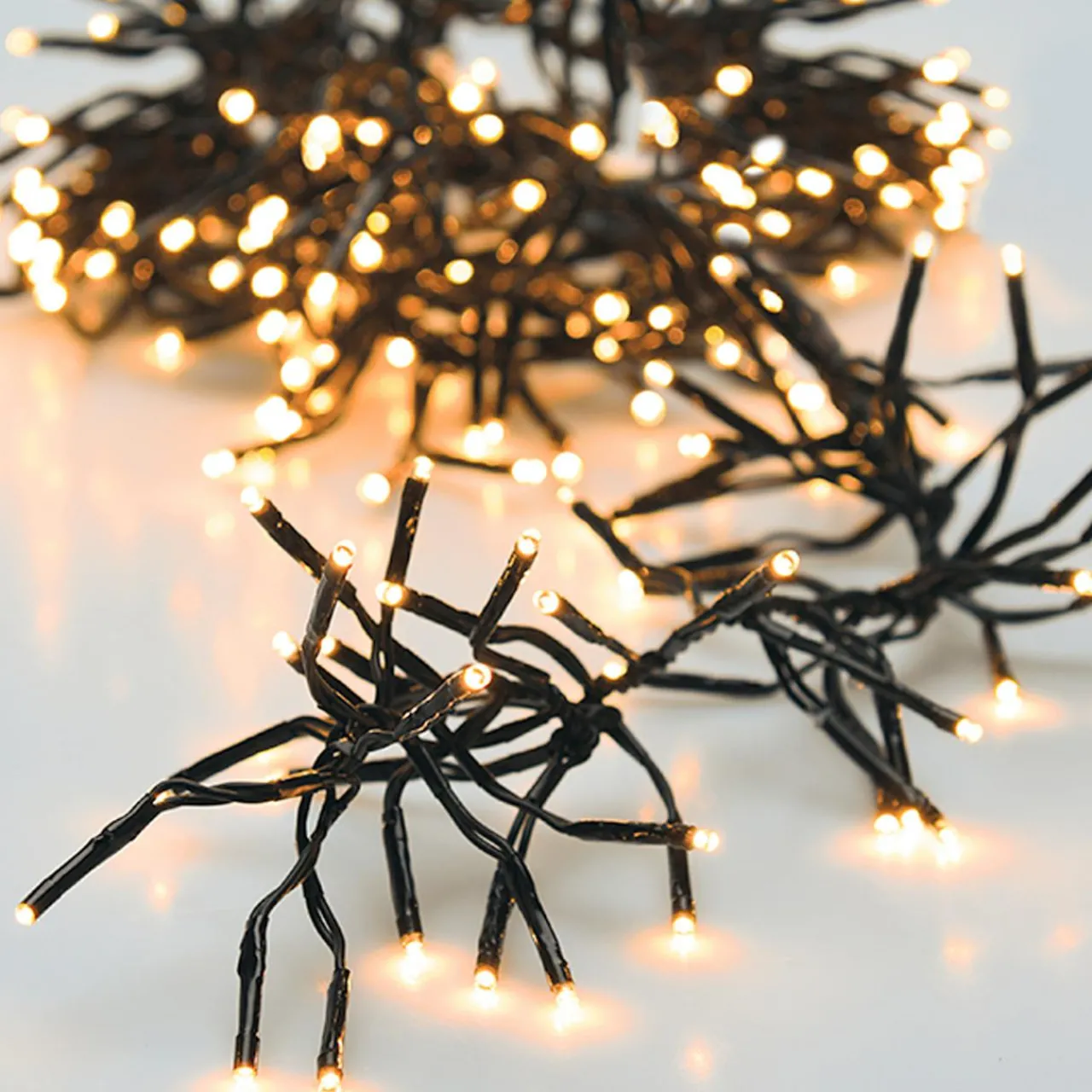 Guirlande Lumineuse|KOOPMAN Guirlande lumineuse 14,60 m 2016 LED câble noir Boa Blanc chaud Blanc Chaud - câble noir