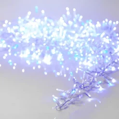 Guirlande Lumineuse Grand Format|Guirlande Lumineuse|KAEMINGK Guirlande lumineuse 22,5 m 1000 LED câble transparent Luxe Bicolore Blanc et bleu Bicolore Bleu / Blanc froid - câble transparent