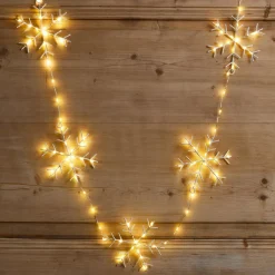 Guirlande Déco|KAEMINGK Guirlande lumineuse 2,25 m 160 micro LED Cristaux de neige Blanc chaud