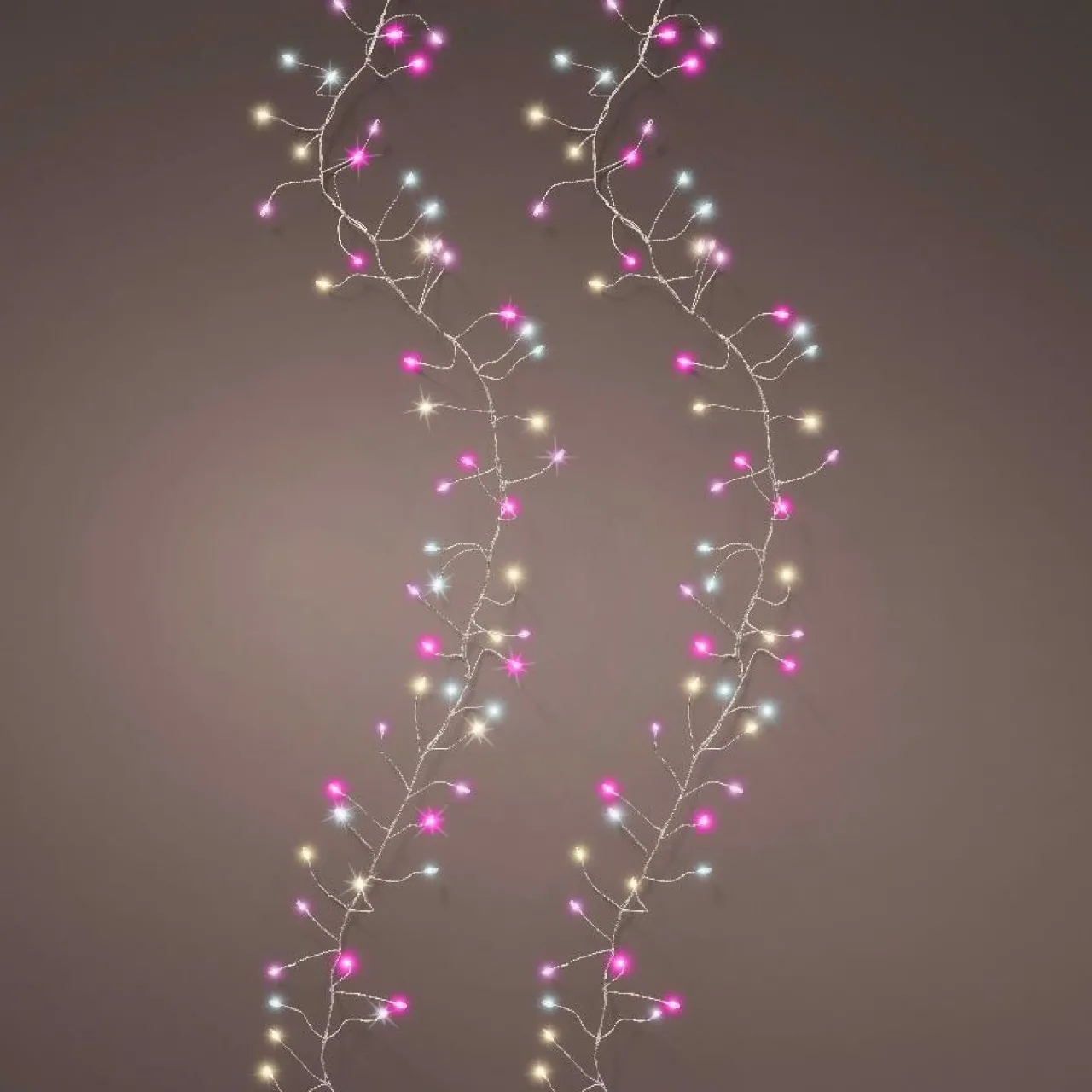 Guirlande Lumineuse|KAEMINGK Guirlande lumineuse 12 m 960 Micro LED câble argent Luxe Tricolore Rose blanc chaud et froid Tricolore Rose Blanc chaud / froid - câble argent