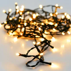 Guirlande Lumineuse|KOOPMAN Guirlande lumineuse à piles 7 m 96 LED câble noir Luxe Blanc chaud Blanc Chaud - câble noir