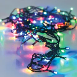 Guirlande Lumineuse|KOOPMAN Guirlande lumineuse à piles 7 m 96 LED câble noir Luxe Multicolore Multicolore - câble noir