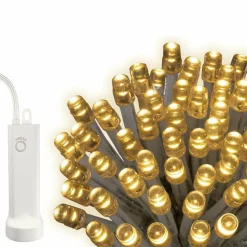 Guirlande Lumineuse|KAEMINGK Guirlande lumineuse à piles 7,10 m 96 LED câble transparent Durawise Blanc chaud Blanc Chaud - câble transparent
