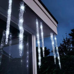Guirlande Lumineuse|KAEMINGK Guirlande lumineuse connectable 3,60 m 60 LED câble transparent Glaçons effet Flash Blanc froid