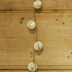 Guirlande Déco|KOOPMAN Guirlande lumineuse déco à piles LED (160 cm) Boules fermeture magnétique Blanc chaud