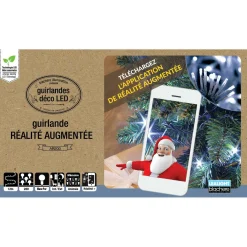 Guirlande Lumineuse|BLACHERE Guirlande lumineuse réalité augmentée 12 m 200 LED câble transparent Blanc froid