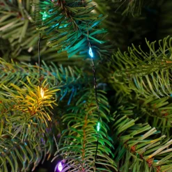 Guirlande Lumineuse|KAEMINGK Guirlande rideau pour sapin H1,80 m 408 Micro LED câble vert Multicolore pastel Multicolore Pastel Câble Vert