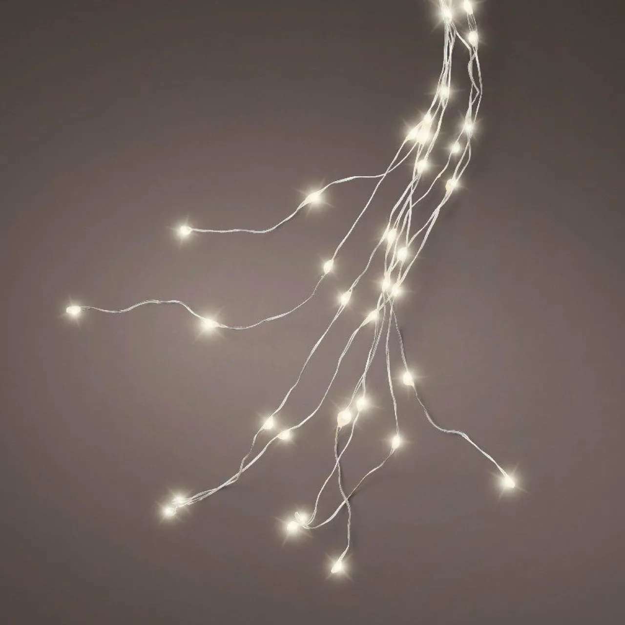 Guirlande Lumineuse|KAEMINGK Guirlande rideau pour sapin H1,80 m 408 Micro LED câble argent Blanc chaud Blanc Chaud - câble argent