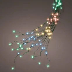 Guirlande Lumineuse|KAEMINGK Guirlande rideau pour sapin H2,40 m 832 Micro LED câble vert Multicolore Multicolore - câble vert