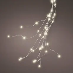 Guirlande Lumineuse|KAEMINGK Guirlande rideau pour sapin H2,10 m 672 Micro LED câble argent Blanc chaud Blanc Chaud - câble argent