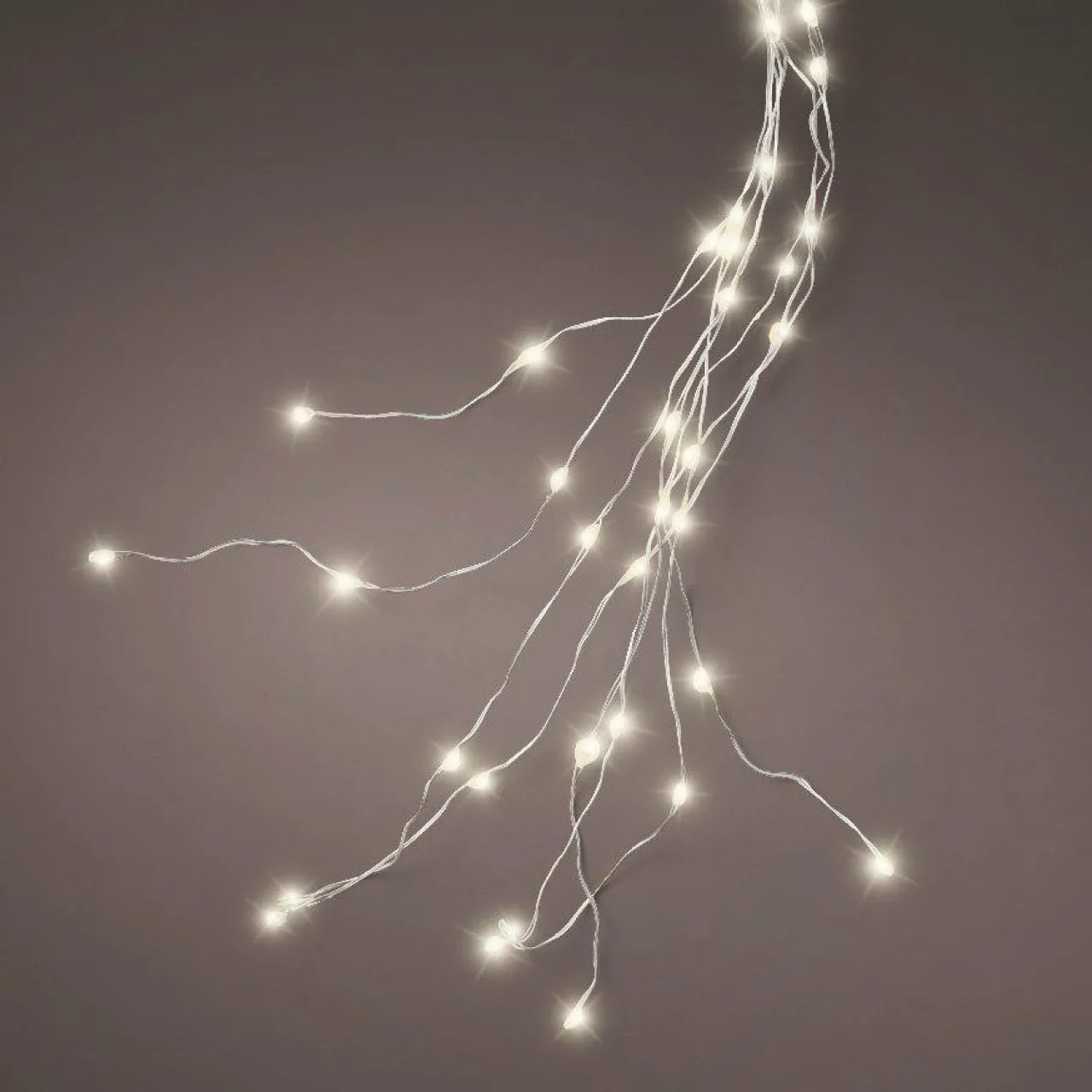 Guirlande Lumineuse|KAEMINGK Guirlande rideau pour sapin H2,40 m 832 Micro LED câble argent Blanc chaud Blanc Chaud - câble argent