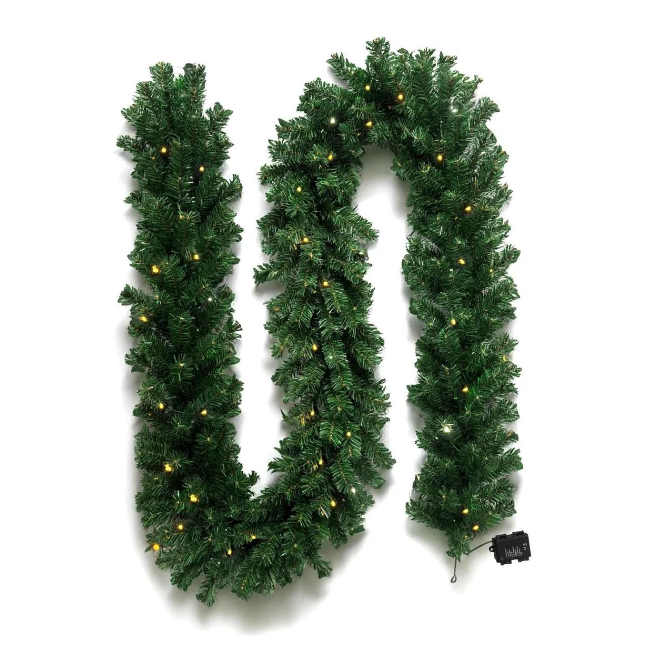 Sapin Grande Taille|Guirlande En Sapin Artificiel|EMINZA Guirlande sapin lumineuse (300 cm - D25) Royal Vert et blanc chaud Sapin vert lumineux