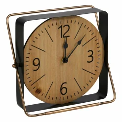 Horloge|OSTARIA Horloge à poser en métal (H25 cm) Galway Noir