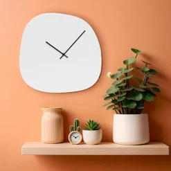 Horloge|EMINZA Horloge murale en bois (D45 cm) Bélem Blanc