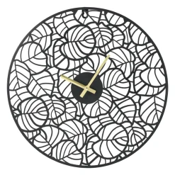 Horloge|OSTARIA Horloge murale métal (40 cm) Calathéa e Noir