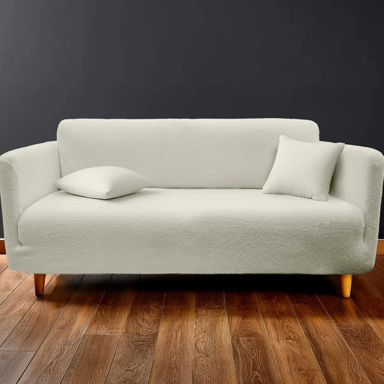 Housse De Canapé, Chaise|douceur d'intu017drieur Housse de canapé effet bouclette (225 x 245 cm) Laina Ecru