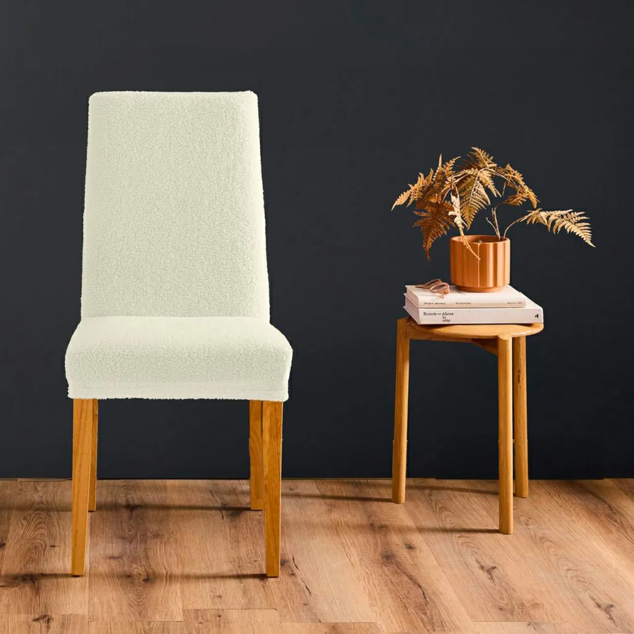 Housse De Canapé, Chaise|douceur d'intu017drieur Housse de chaise bouclette (40 x 40 cm) Laina Ecru