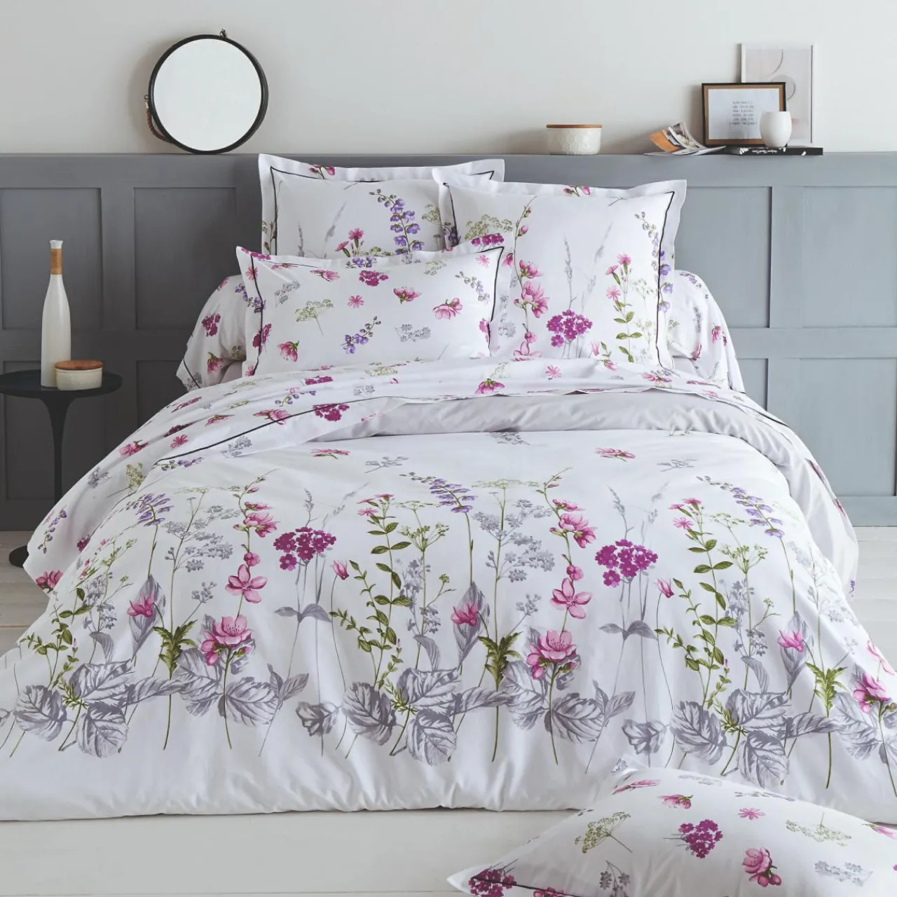 Housse De Couette|TRADI LINGE Housse de couette coton (240 x 220 cm) Pretty he Blanc