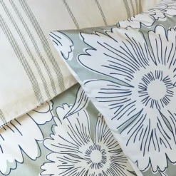 Housse De Couette|EMINZA Housse de couette coton (240 x 220 cm) Lara Vert